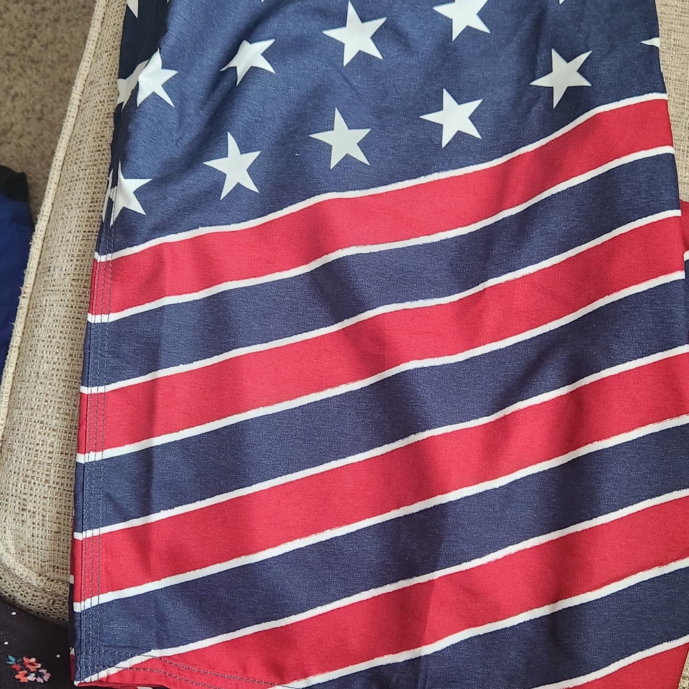 O'Neill Red and Blue Athletic Shorts